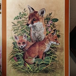 Watercolor fox print